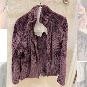 The North Face Purple Fleece Zip Up Jacket Size L